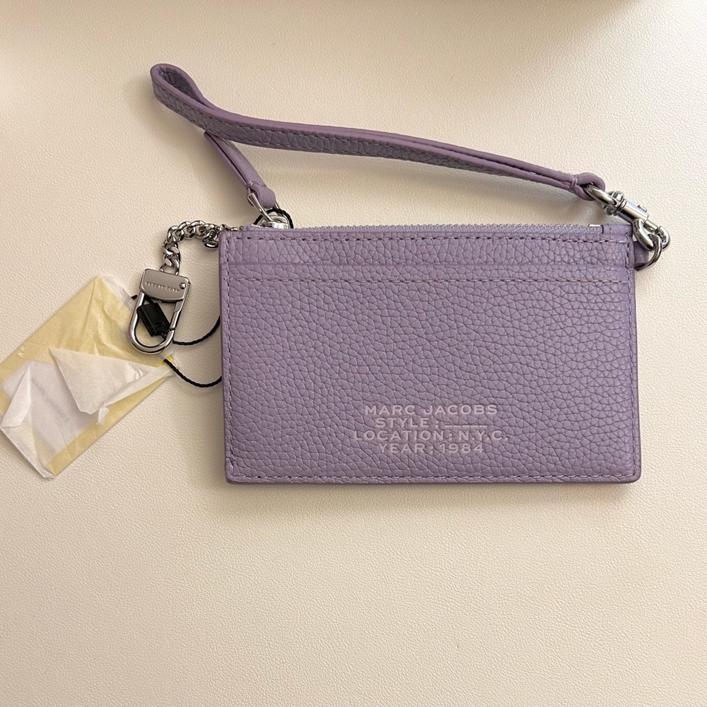 Marc Jacobs Leather Top Zip Wristlet